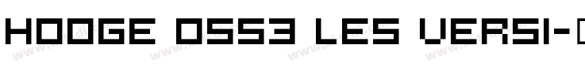 Hooge 0553 LeS versi字体转换